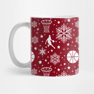 Basketball Christmas Wrapping Paper Pattern Mug